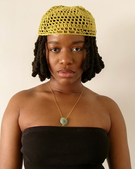 Couvre-chef vert absinthe - NKOOJEAN