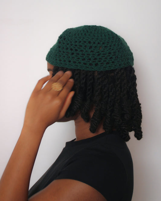 Couvre-chef vert feuille - NKOOJEAN